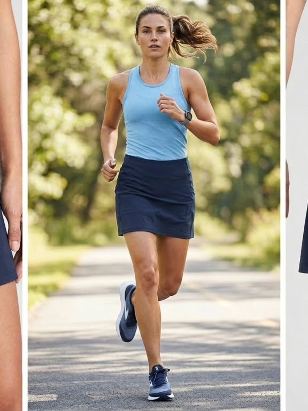 Athleta Run With It 14” Skort Navy Blue